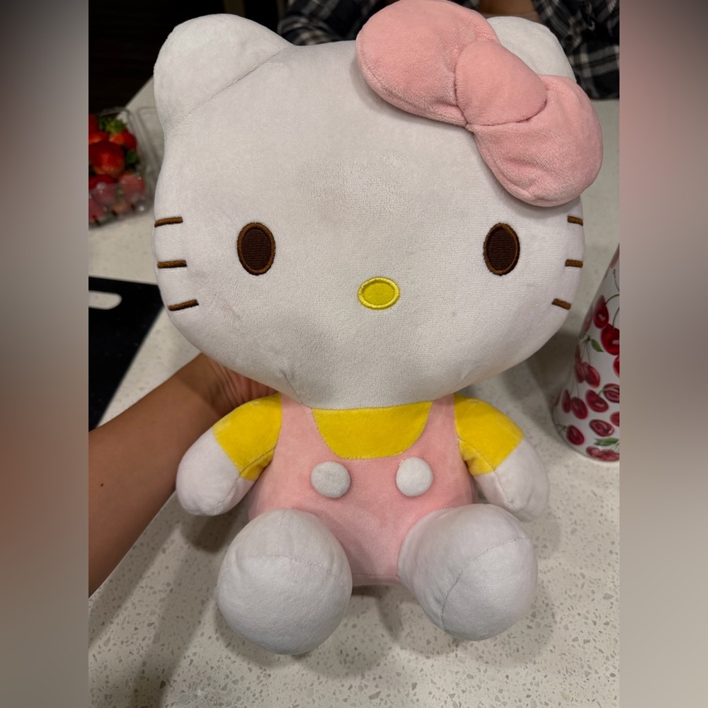 Hello Kitty Stuffed Animal - Pink Bow and Yellow Outfit